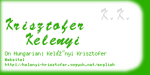 krisztofer kelenyi business card